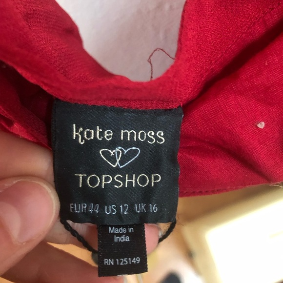 Kate Moss for Topshop Red Flapper Dress US 12 - Picture 3 of 13